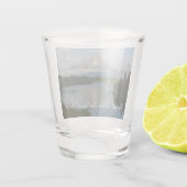 Jackson Hole, rivier in Grand Teton National Park Shot Glas (Achterkant)