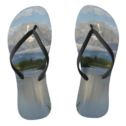 Jackson Hole, rivier in Grand Teton National Park Teenslippers (Voetbed)