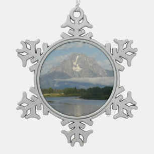 Jackson Hole-rivier in Grand Teton National Park Tin Sneeuwvlok Ornament