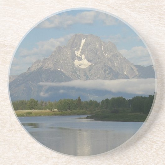 Jackson Hole, rivier in Grand Teton National Park Zandsteen Onderzetter (Voorkant)