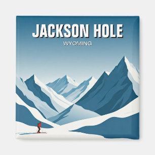 Jackson Hole Skiën Skier Reizen Magneet