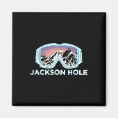 Jackson Hole Skiontwerp Jackson Hole Magneet (Voorkant)