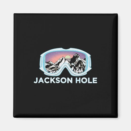Jackson Hole Skiontwerp Jackson Hole Magneet (Voorkant)
