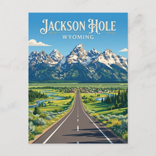 Jackson Hole USA Briefkaart (Voorkant)