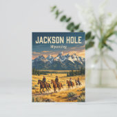 Jackson Hole-vallei Wyoming Briefkaart (Staand voorkant)