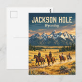 Jackson Hole-vallei Wyoming Briefkaart (Voorkant / Achterkant)
