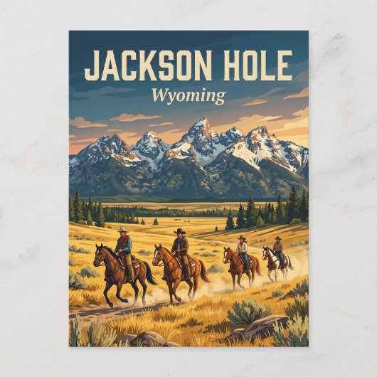 Jackson Hole-vallei Wyoming Briefkaart (Voorkant)