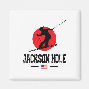 Jackson Hole Verenigde Staten Ski Resort Rocky Mou Magneet