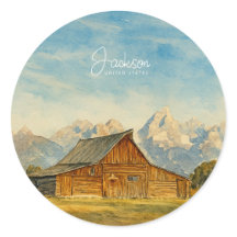 Jackson Hole Watercolor | Grand Teton Reis Kunst