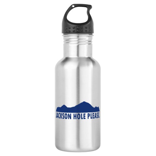 Jackson Hole Wyoming Alsjeblieft Waterfles (Voorkant)