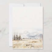 Jackson Hole Wyoming Aquarel Landschap Bruiloft Save The Date (Achterkant)
