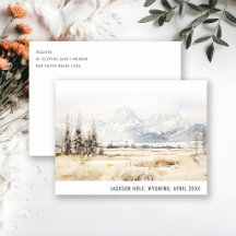 Jackson Hole Wyoming Aquarel Landschap Reis