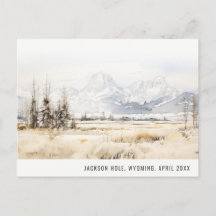 Jackson Hole Wyoming Aquarel Landschap Reis