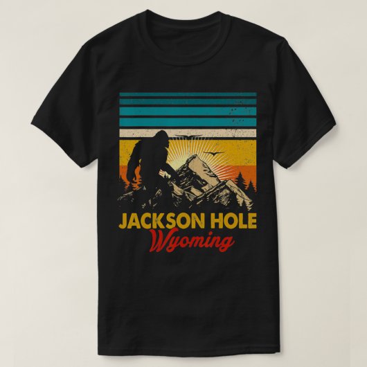 Jackson Hole Wyoming Bigfoot National Park Mountai T-shirt (Design voorkant)