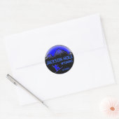Jackson Hole Wyoming blauw snowboard kunst sticker (Envelop)