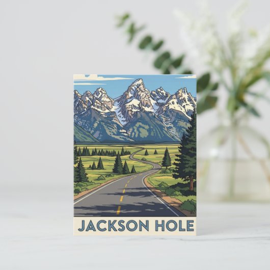Jackson Hole Wyoming Briefkaart (Staand voorkant)