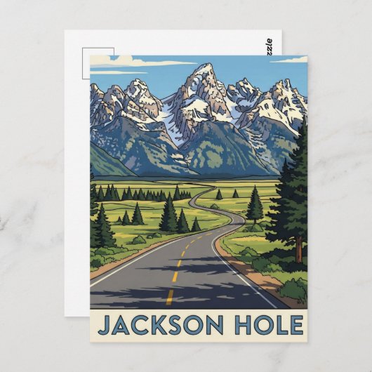 Jackson Hole Wyoming Briefkaart (Voorkant / Achterkant)
