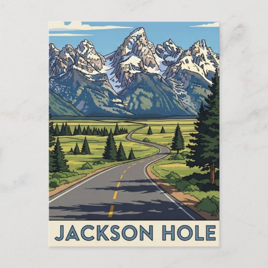 Jackson Hole Wyoming Briefkaart (Voorkant)