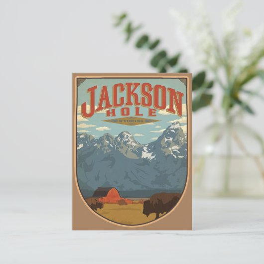 Jackson Hole Wyoming Briefkaart (Staand voorkant)