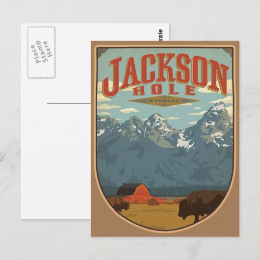 Jackson Hole Wyoming Briefkaart (Voorkant / Achterkant)