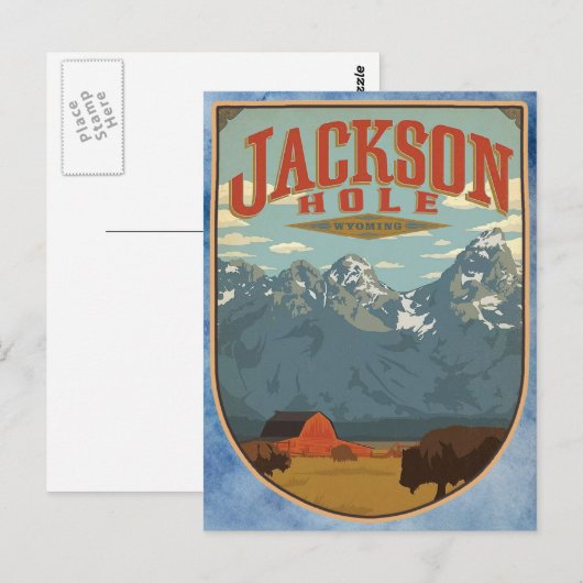 Jackson Hole Wyoming Briefkaart (Voorkant / Achterkant)