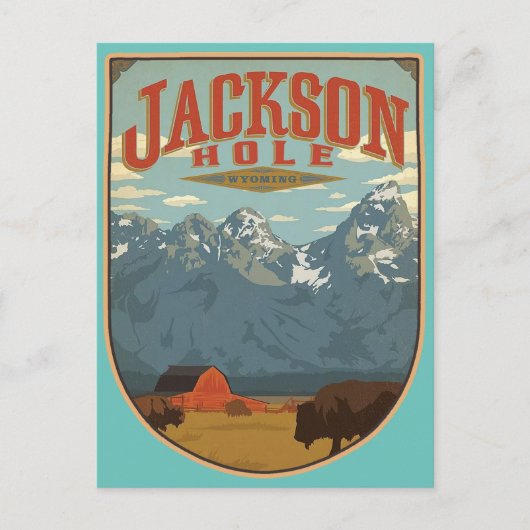 Jackson Hole Wyoming Briefkaart (Voorkant)