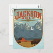 Jackson Hole Wyoming Briefkaart (Voorkant / Achterkant)