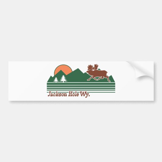 Jackson Hole Wyoming Bumpersticker (Voorkant)