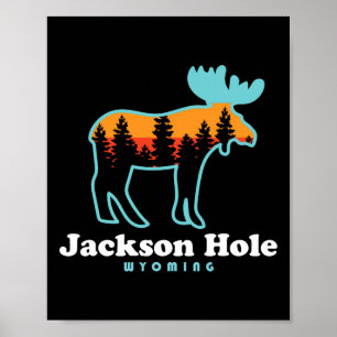 Jackson Hole Wyoming Eland Mountains Grand Tetons Poster