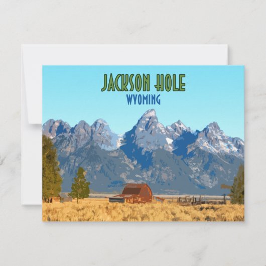 Jackson Hole Wyoming  Flat Kaart (Voorkant)