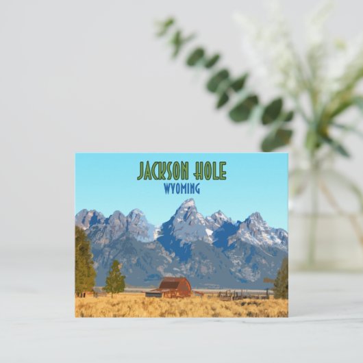 Jackson Hole Wyoming Flat Kaart (Staand voorkant)