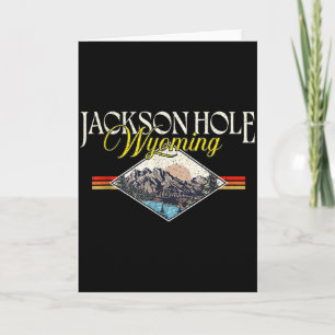 Jackson Hole Wyoming Grand Teton Mountains Vintage Kaart