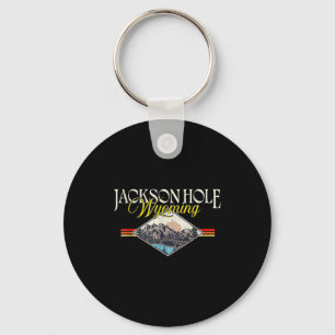 Jackson Hole Wyoming Grand Teton Mountains Vintage Sleutelhanger