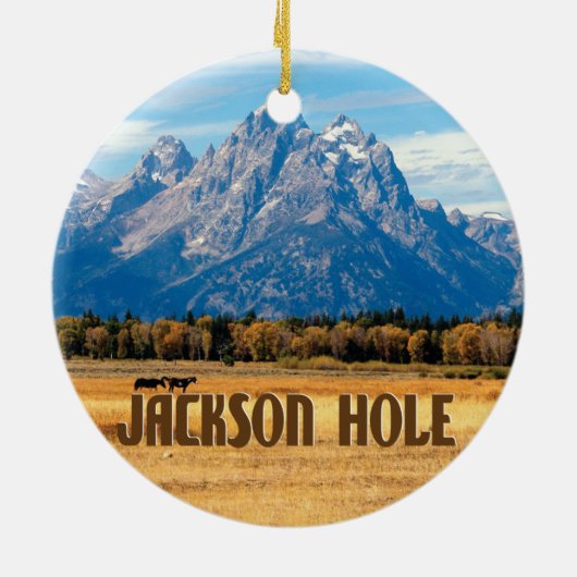 Jackson Hole Wyoming Keramisch Ornament (Achterkant)