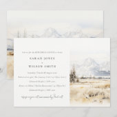 Jackson Hole Wyoming Landscape Rehearsal Dinner Kaart (Voorkant / Achterkant)