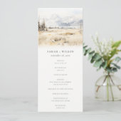 Jackson Hole Wyoming Landscape Wedding Program Kaart (Staand voorkant)