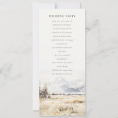 Jackson Hole Wyoming Landscape Wedding Program Kaart (Achterkant)