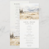 Jackson Hole Wyoming Landscape Wedding Program Kaart (Voorkant / Achterkant)