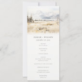 Jackson Hole Wyoming Landscape Wedding Program Kaart (Voorkant)