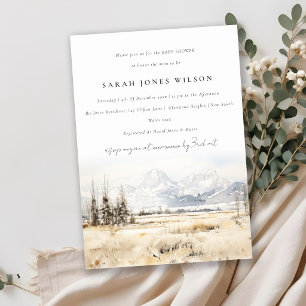 Jackson Hole Wyoming Landschap Baby Shower Kaart