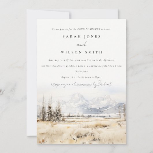 Jackson Hole Wyoming Landschap Koppels Douche Kaart (Voorkant)