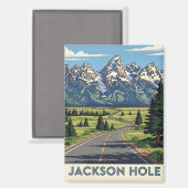 Jackson Hole Wyoming Magneet (Voorkant / Achterkant)