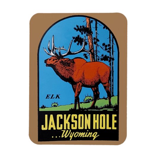 Jackson Hole, Wyoming Magnet Magneet (Verticaal)