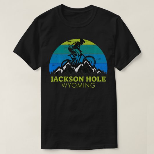 Jackson Hole Wyoming Mountain Biking  T-shirt (Design voorkant)