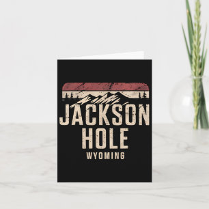 Jackson Hole Wyoming Mountain Hiking Souvenir Gift Kaart