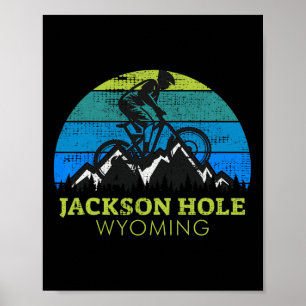 Jackson Hole Wyoming Mountainbiken Mtb Vakantie Poster