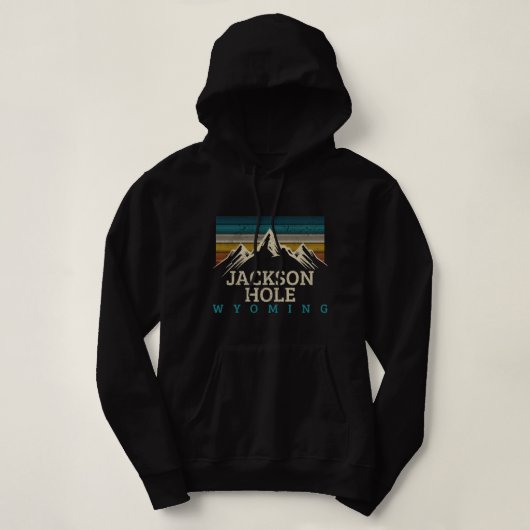 Jackson Hole Wyoming Mountains Natuur Souv Hoodie (Design voorkant)
