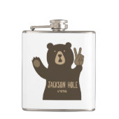 Jackson Hole Wyoming Peace Beer Heupfles (Voorkant)