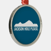 Jackson Hole Wyoming Please Metalen Ornament (Rechts)