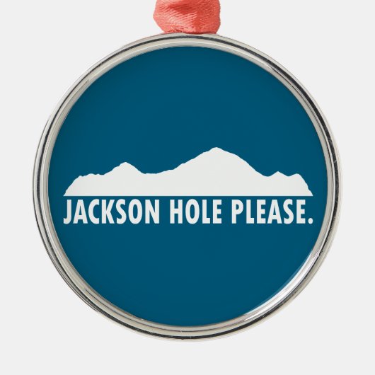 Jackson Hole Wyoming Please Metalen Ornament (Voorkant)
